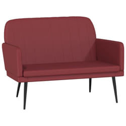 Banc Rouge Bordeaux 107x80x81 Cm Similicuir Vidaxl