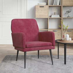 Vidaxl - Fauteuil Rouge bordeaux 62x79x79 cm Velours