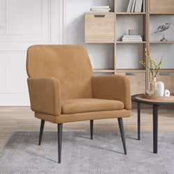 vidaXL Fauteuil Marron 62x79x79 cm Velours