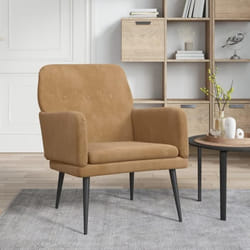 vidaXL Fauteuil Marron 62x79x79 cm Velours