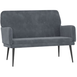 vidaXL Banc Gris foncé 108x79x79 cm Velours