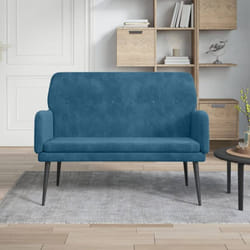 Vidaxl - Banc Bleu 108x79x79 cm Velours