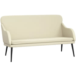 Banc Crème 110x76x80 Cm Similicuir Vidaxl