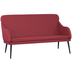 Banc Rouge Bordeaux 110x76x80 Cm Similicuir Vidaxl