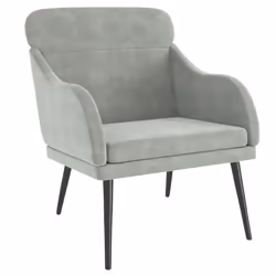 VidaXL 351436, Velours, Gris, mousse, 110 kg, 630 mm, 760 mm