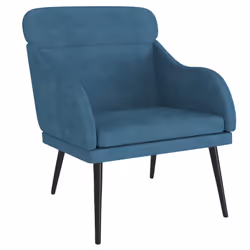 VidaXL 351444, Velours, Bleu, mousse, 110 kg, 630 mm, 760 mm
