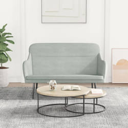 Banc Gris Clair 110x76x80 Cm Velours