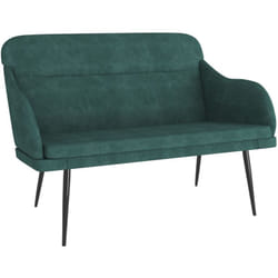 Banc Vert Foncé 110x76x80 Cm Velours Vidaxl