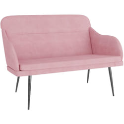 Banc Rose 110x76x80 Cm Velours Vidaxl