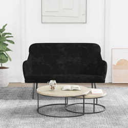 Banc Noir 110x76x80 Cm Velours Vidaxl