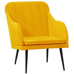 vidaXL Fauteuil Jaune 63x76x80 cm Velours