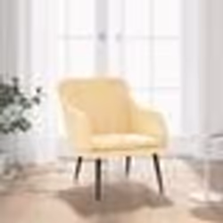 vidaXL Fauteuil Crème 63x76x80 cm Velours