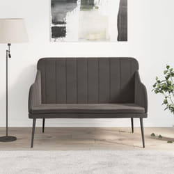Banc Gris Foncé 110x76x80 Cm Velours