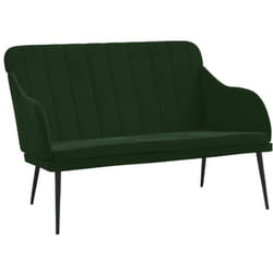 Banc Vert Foncé 110x76x80 Cm Velours Vidaxl