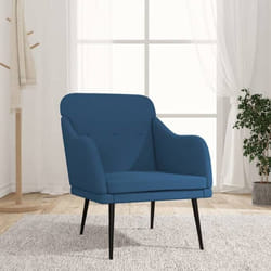 vidaXL Fauteuil Bleu 63x76x80 cm Tissu fauteuil relax fauteuil de salon chaise de chambre à coucher chaise longue 351481