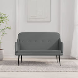 Banc Gris Foncé 110x76x80 Cm Tissu