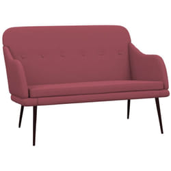 Banc Rouge Bordeaux 110x76x80 Cm Tissu Vidaxl