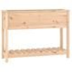 vidaXL Jardinière avec étagère 111,5x34,5x81 cm Bois massif de pin