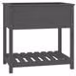vidaXL Jardinière avec étagère Gris 82,5x54x81 cm Bois massif de pin