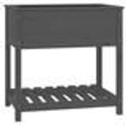 vidaXL Jardinière avec étagère Gris 82,5x54x81 cm Bois massif de pin