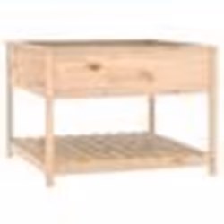 vidaXL Jardinière avec étagère 111,5x111,5x81 cm Bois massif de pin