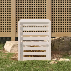Ce composteur en bois est sûrement une excellente option pour collecter vos déchets de jardin, tels que les feuilles, les mau ...
