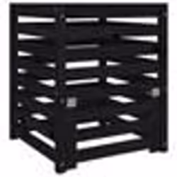 vidaXL Composteur Noir 63,5x63,5x77,5 cm Bois massif de pin
