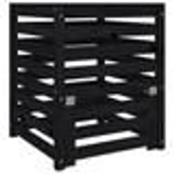 vidaXL Composteur Noir 63,5x63,5x77,5 cm Bois massif de pin