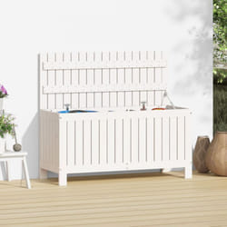 Vidaxl - Boîte de rangement de jardin Blanc 108x42,5x54 cm Bois de pin