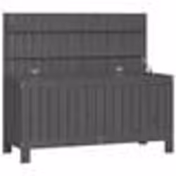 vidaXL Boîte de rangement de jardin Gris 108x42,5x54 cm Bois de pin