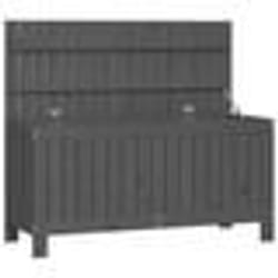 vidaXL Boîte de rangement de jardin Gris 108x42,5x54 cm Bois de pin