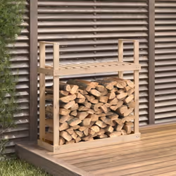 Ce support pour bois de chauffage en bois est une solution idéale pour ranger proprement votre bois de chauffage. Bois de pin ...