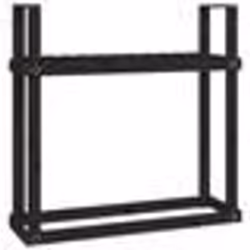 vidaXL Support pour bois de chauffage Noir 110x35x108,5 cm Bois de pin