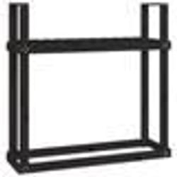 vidaXL Support pour bois de chauffage Noir 110x35x108,5 cm Bois de pin
