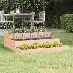 Cette jardinière en bois est un choix idéal pour cultiver une variété de fleurs ou de plantes. Bois de pin massif : le bois d ...