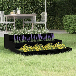 Vidaxl - Jardinière Noir 78x78x27 cm Bois massif de pin