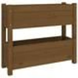 vidaXL Jardinière Marron miel 77x25x66 cm Bois massif de pin