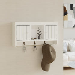 Vidaxl - Armoire à clés Blanc 40x8,5x20 cm Bois d'ingénierie et acier