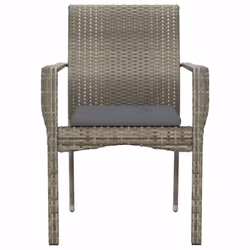 VidaXL 319882 chaise d'extérieur Terrace Siège rembourré Polyuréthane, Acier Gris - Vue supplémentaire 5