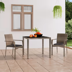 VidaXL 319884 chaise d'extérieur Terrace Siège rembourré Polyuréthane, Acier Gris