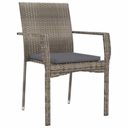 VidaXL 319884 chaise d'extérieur Terrace Siège rembourré Polyuréthane, Acier Gris