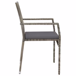 VidaXL 319884 chaise d'extérieur Terrace Siège rembourré Polyuréthane, Acier Gris - Vue supplémentaire 6