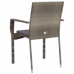 VidaXL 319884 chaise d'extérieur Terrace Siège rembourré Polyuréthane, Acier Gris - Vue supplémentaire 7