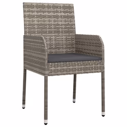 VidaXL 319886 chaise d'extérieur Terrace Siège rembourré Polyuréthane, Acier Gris