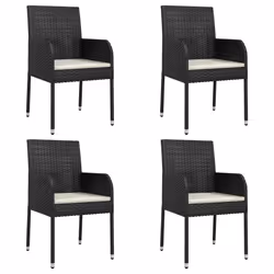 VidaXL 319887, Terrace, Siège rembourré, Polyuréthane, Acier, Noir, Crème, Blanc, 110 kg, 480 mm