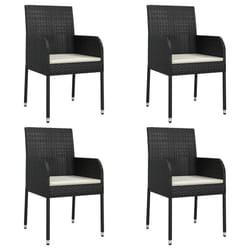 VidaXL 319887 chaise d'extérieur Terrace Siège rembourré Polyuréthane, Acier Noir, Crème, Blanc