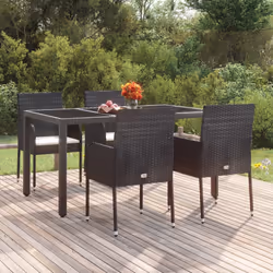 VidaXL 319887 chaise d'extérieur Terrace Siège rembourré Polyuréthane, Acier Noir, Crème, Blanc