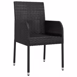 VidaXL 319887 chaise d'extérieur Terrace Siège rembourré Polyuréthane, Acier Noir, Crème, Blanc - Vue supplémentaire 4