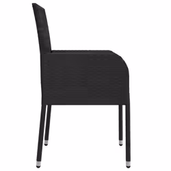 VidaXL 319887 chaise d'extérieur Terrace Siège rembourré Polyuréthane, Acier Noir, Crème, Blanc - Vue supplémentaire 6