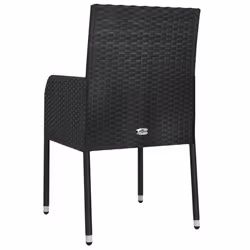 VidaXL 319887 chaise d'extérieur Terrace Siège rembourré Polyuréthane, Acier Noir, Crème, Blanc - Vue supplémentaire 7